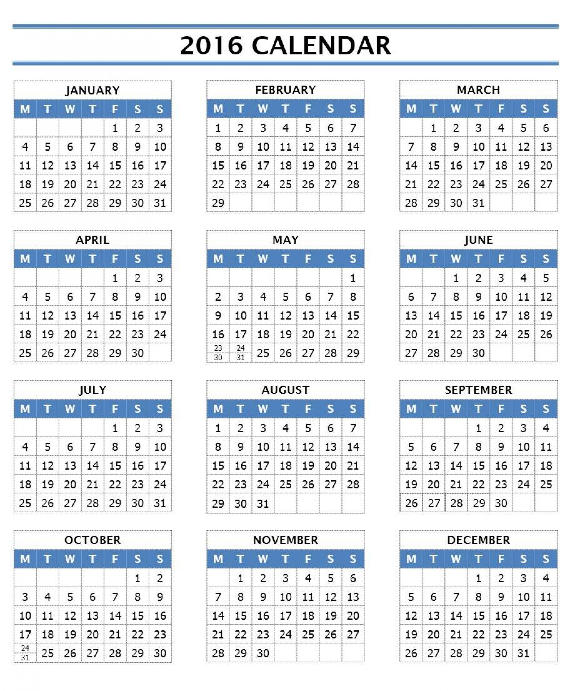 Word Monthly Calendar Template Word 2010 Example Calendar Printable