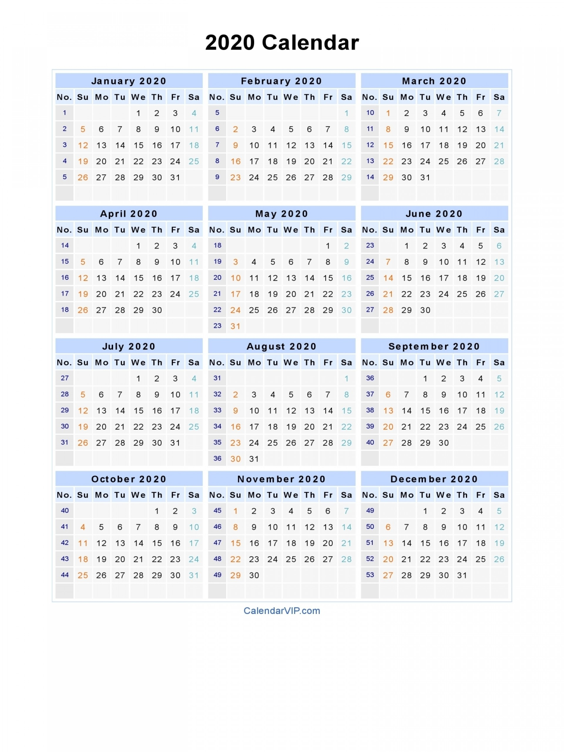 007 Calendar Blank Printable Template In Pdf Word Excel