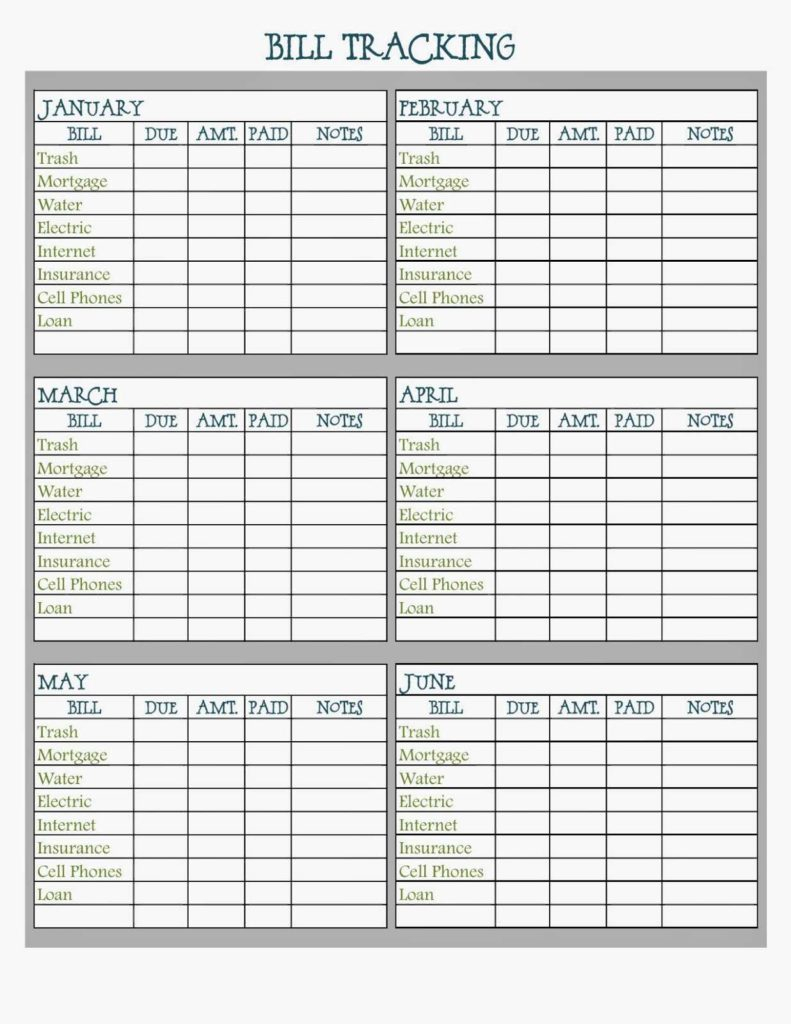 014 Template Ideas Bill Schedule Free Monthly Planner