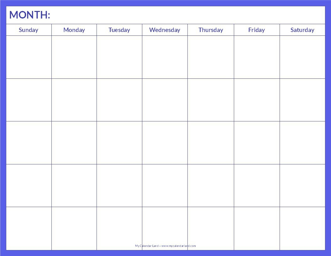 free printable blank calendar template paper trail design printable