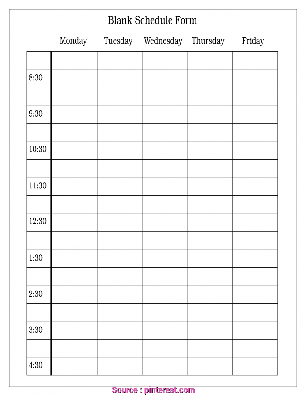 018 Blank Lesson Plan Calendar Template Daily Planner