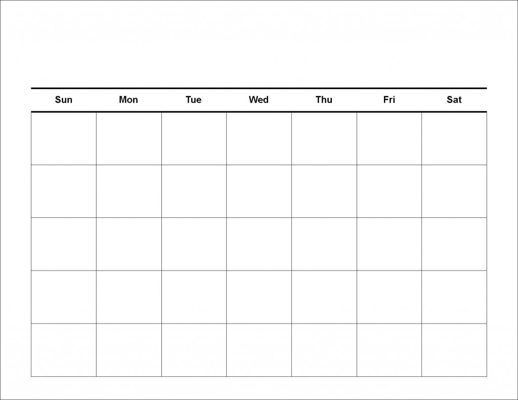 020 Free Blank Calendar Template Ideas 20Blank Weekly