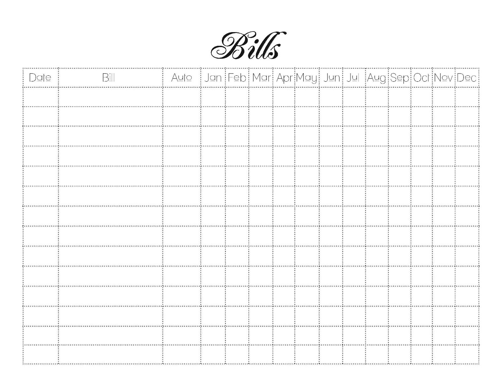 027 Blank Spreadsheet Printable New Template Free Monthly