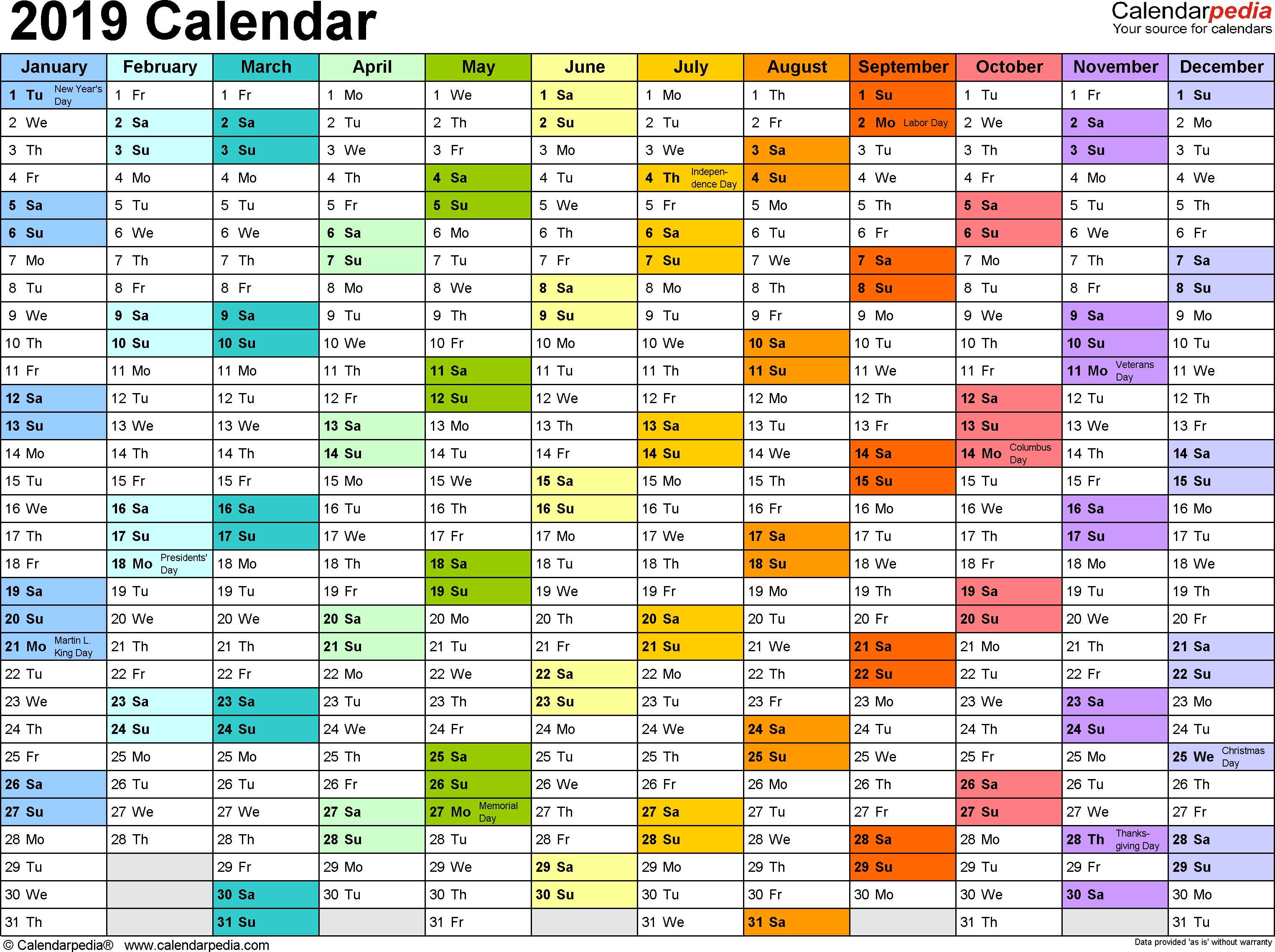 1 Year Countdown Calendar • Printable Blank Calendar Template