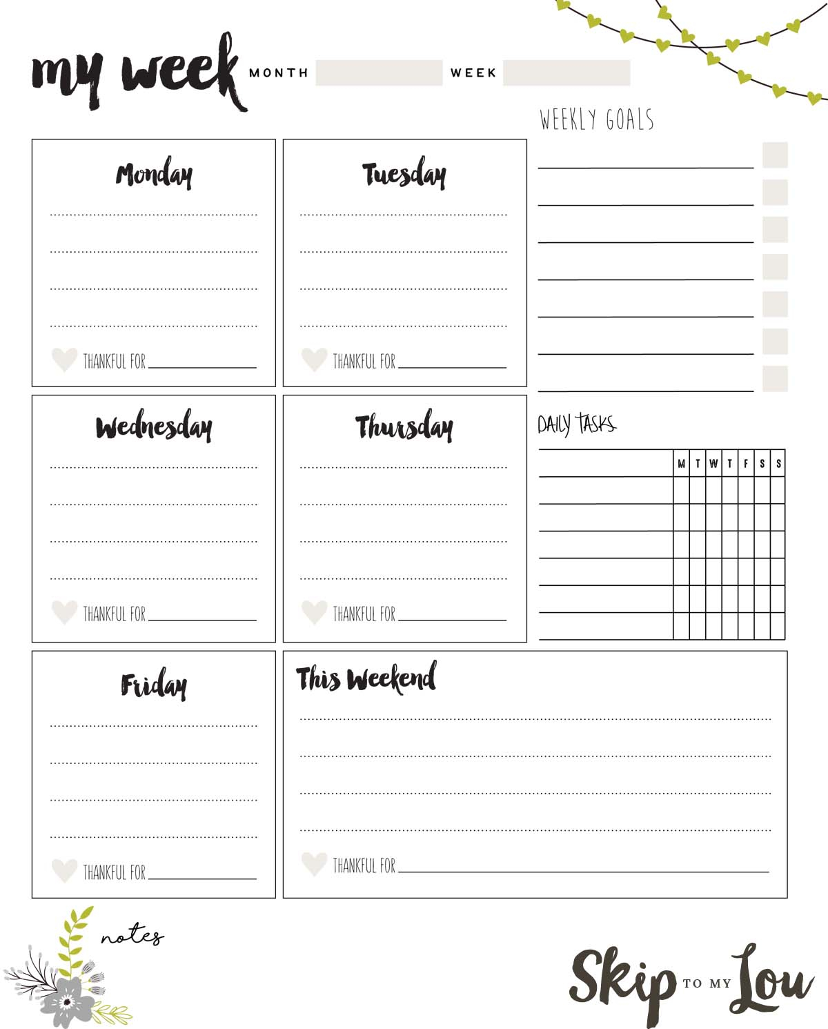 11 Free Printable Planners To Help Get Your Life Together
