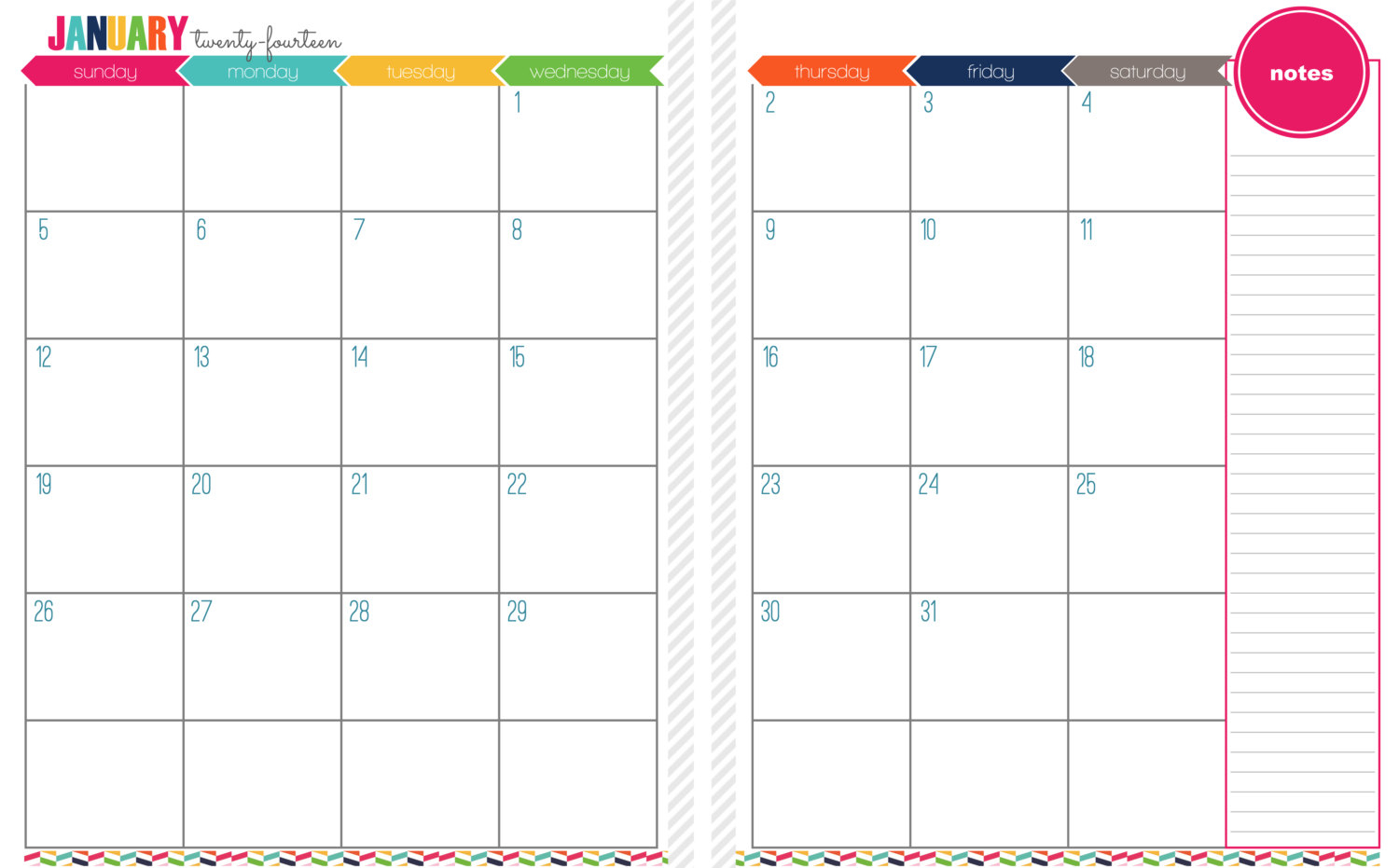 microsoft word 2 page monthly calendar template