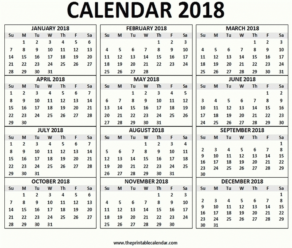 12 Month Calendar Print Out | Calendar Printing Example