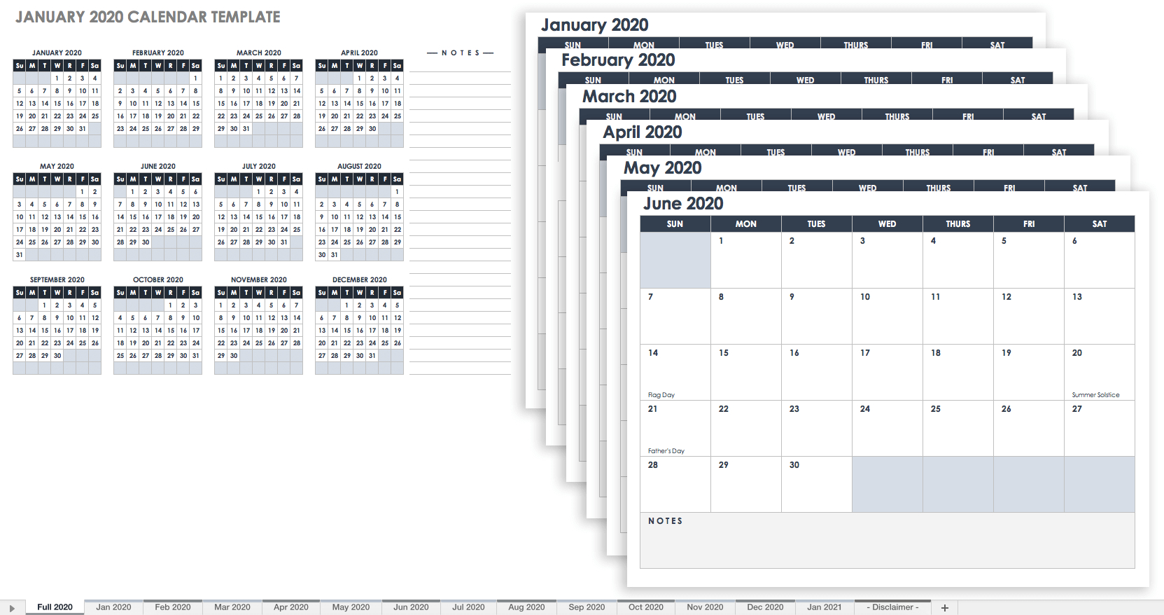 15 Free Monthly Calendar Templates | Smartsheet