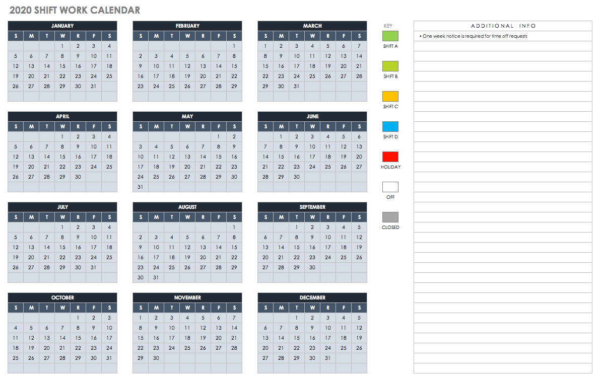 15 Free Monthly Calendar Templates | Smartsheet