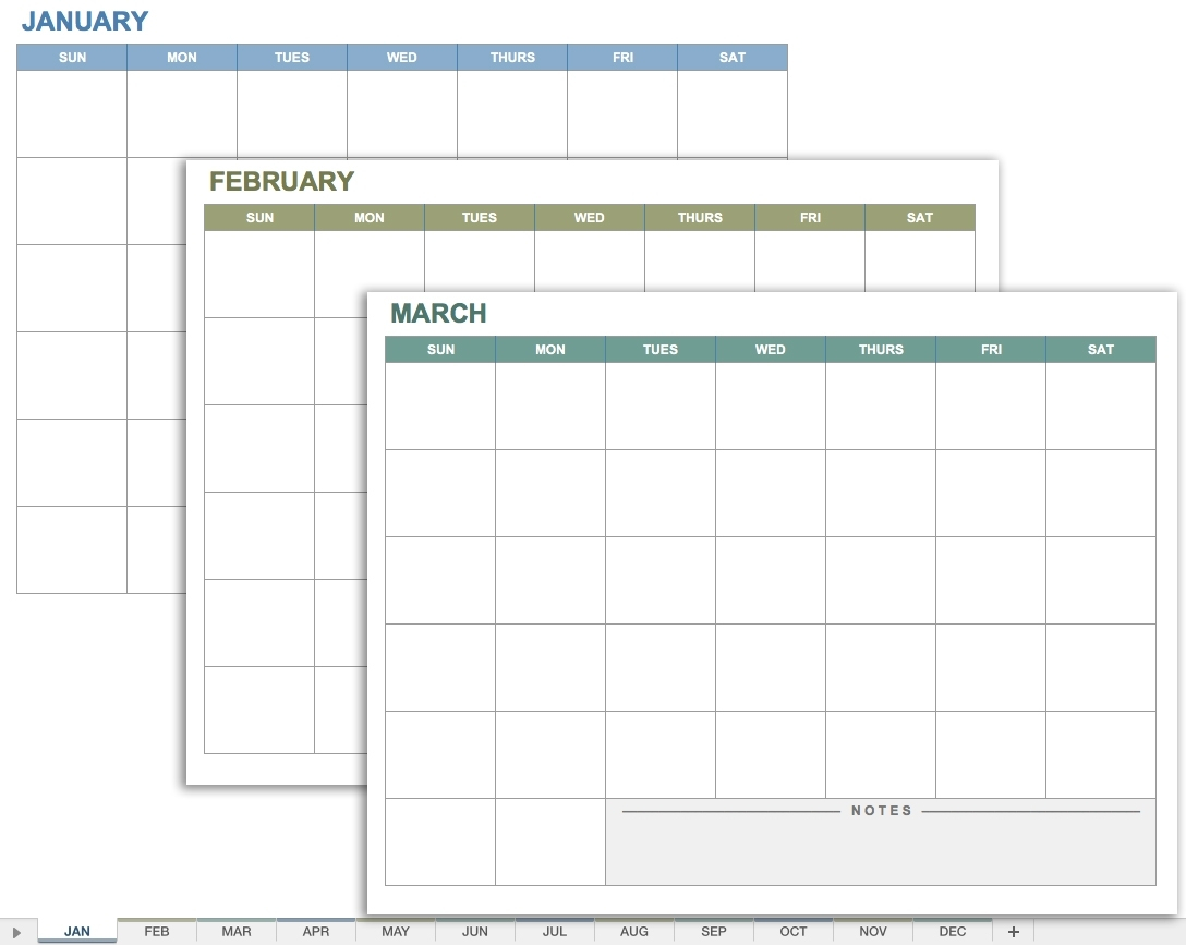 15 Free Monthly Calendar Templates | Smartsheet Calendar