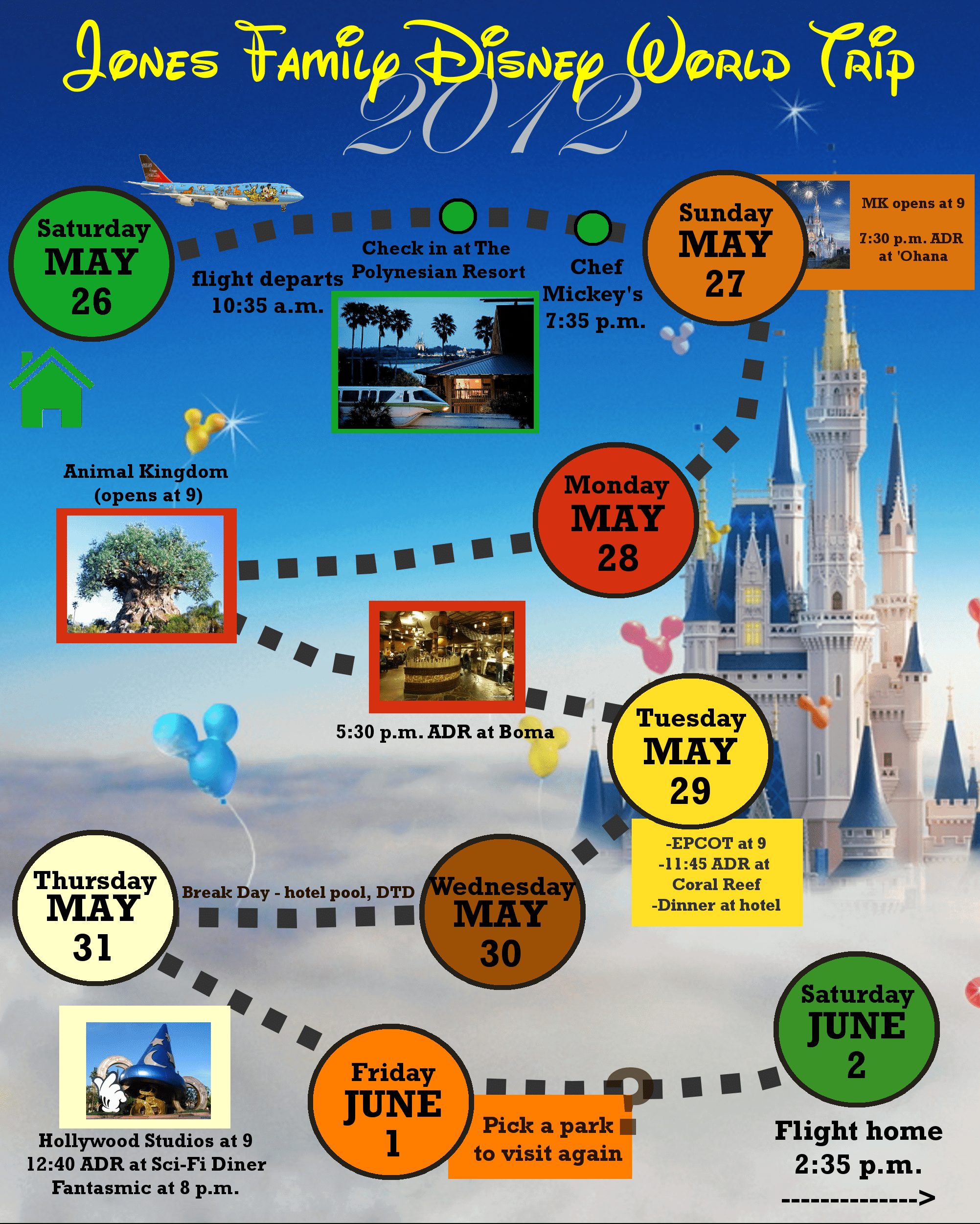 2 Custom Disney World Itinerary Templates | Wdw Prep School
