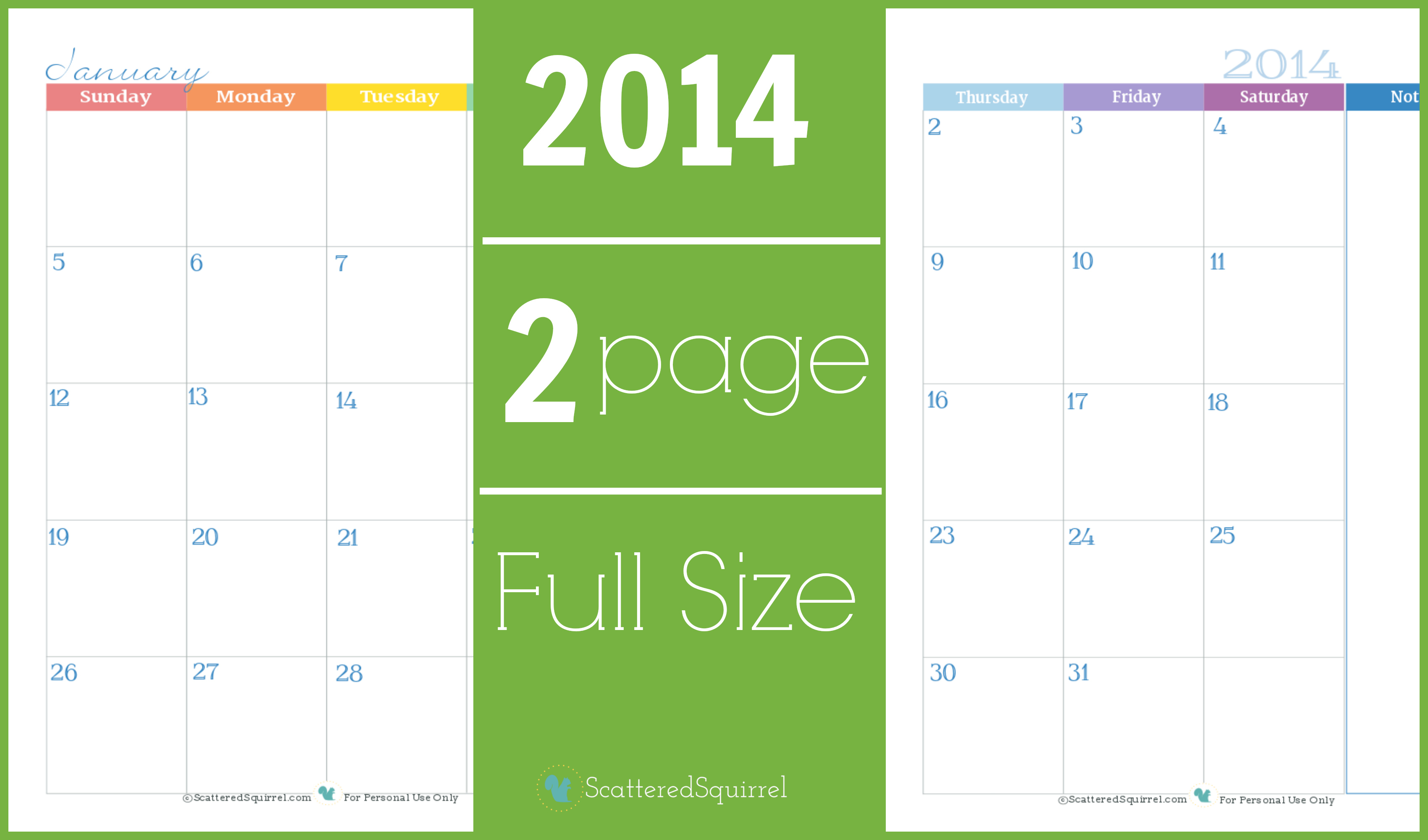 free printable two page monthly calendar example calendar printable