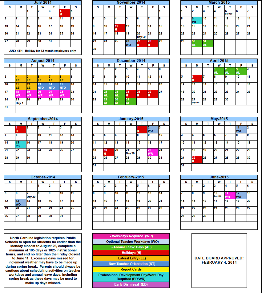 2014 School Calendar Template. Cfbisd 2015 New Site. 8 Best