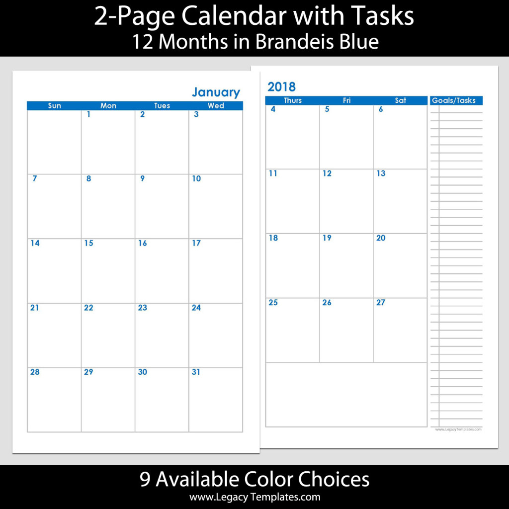 microsoft word calendar template 12 month 2018