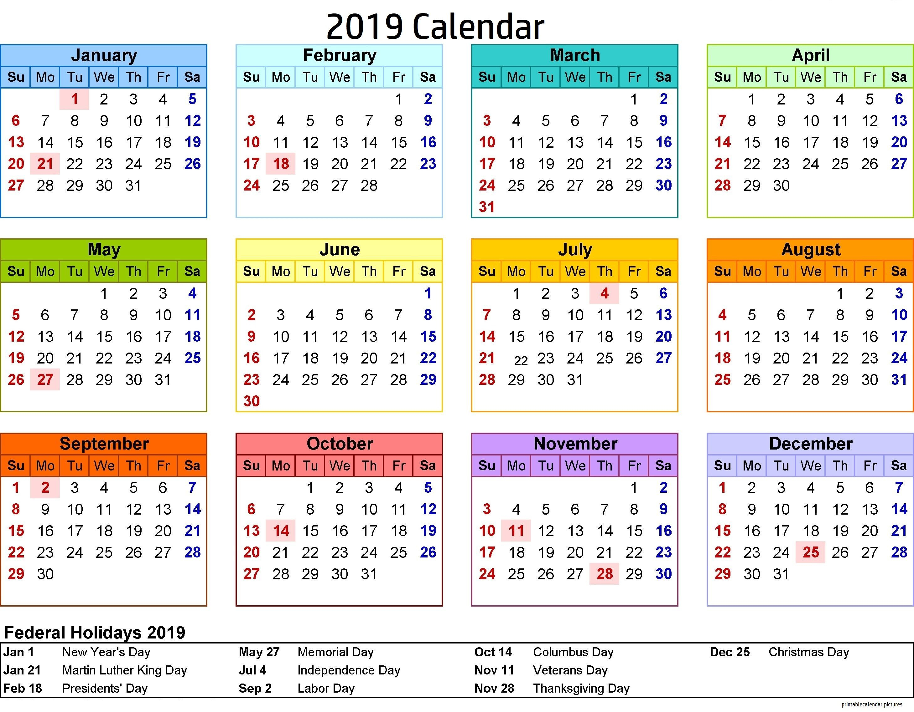 2019 Calendar Philippines With Holidays | 2019 Calendar