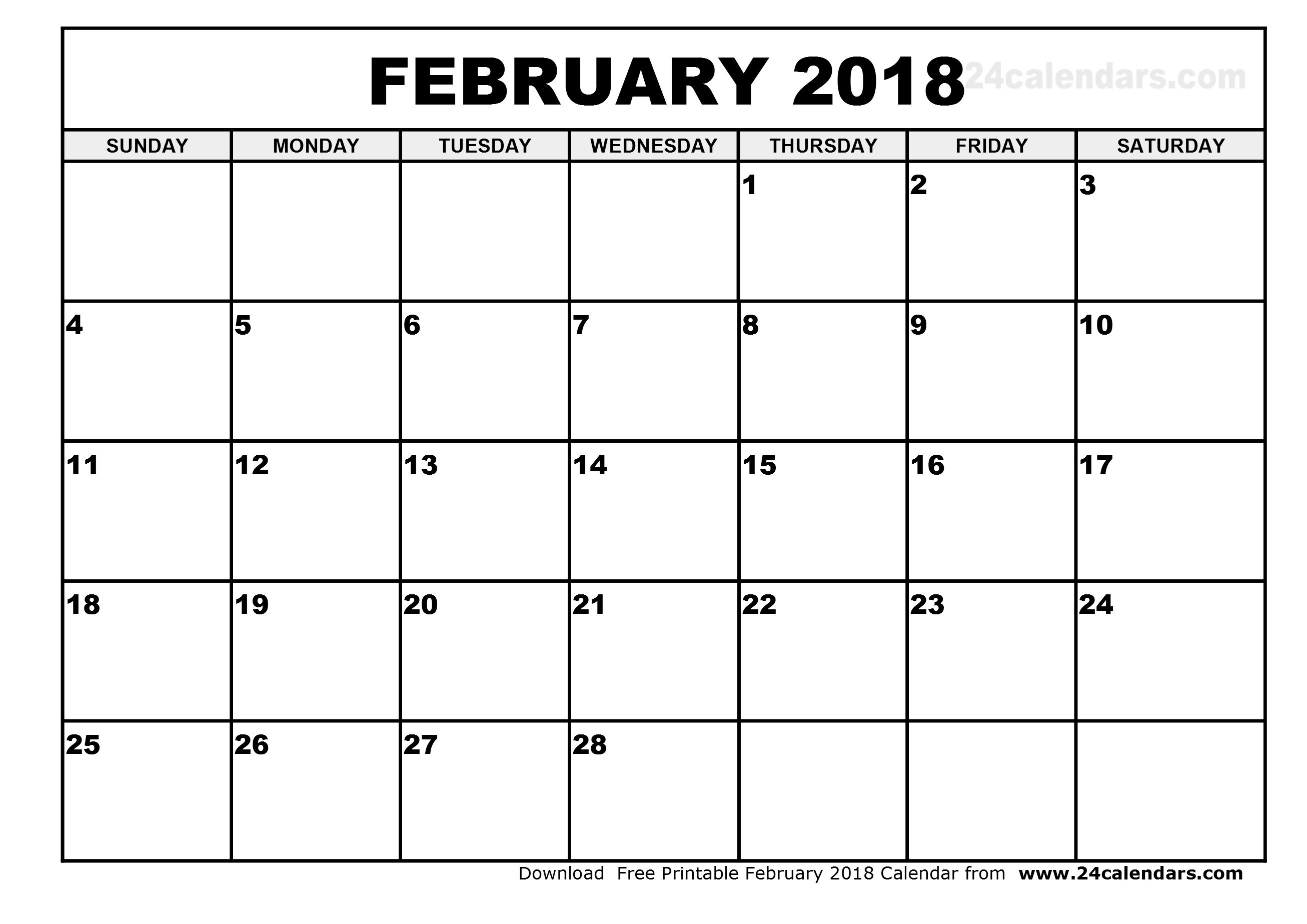 2019 Calendar With Blank Notes | Free Printable 2018