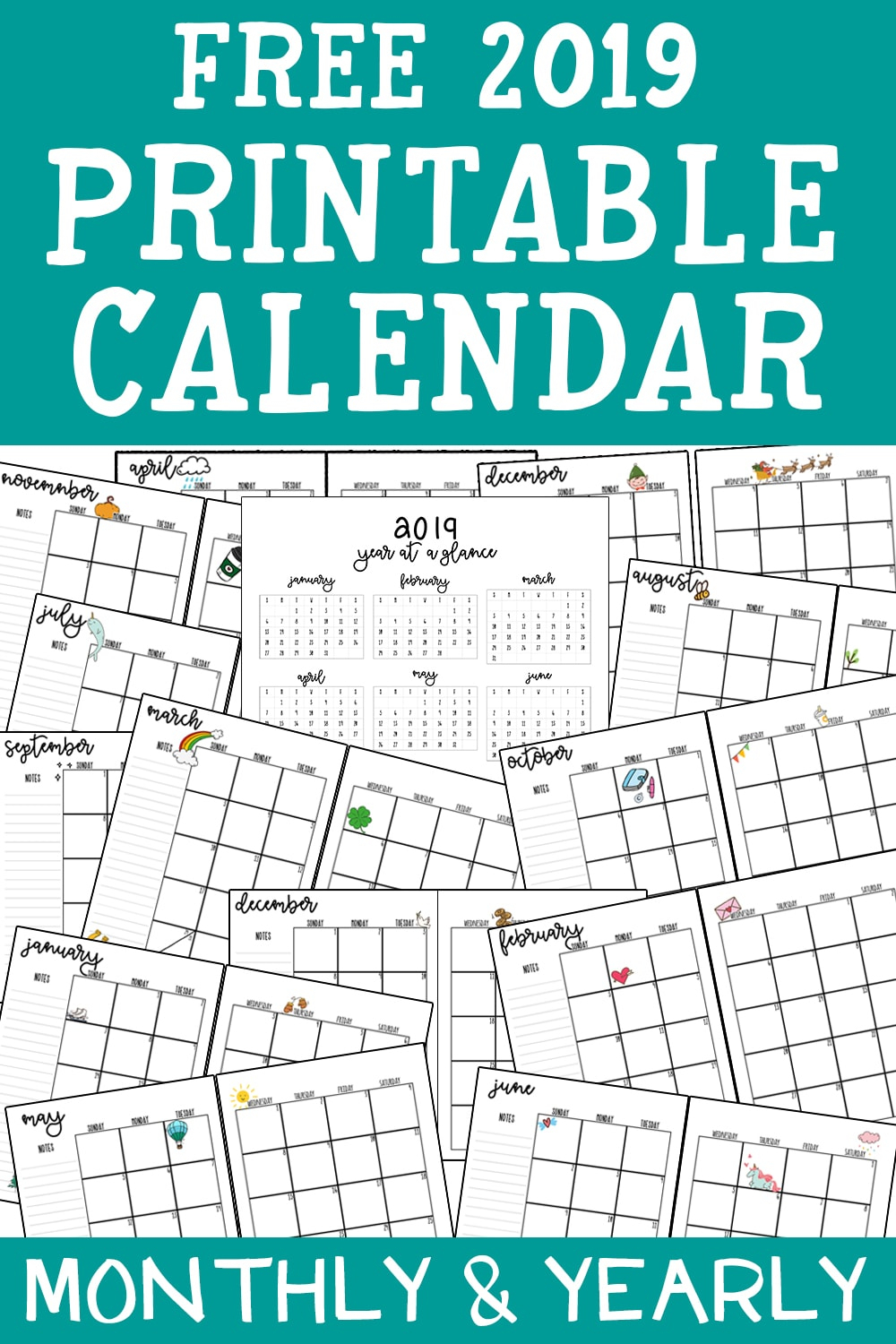 2019 Printable Calendar