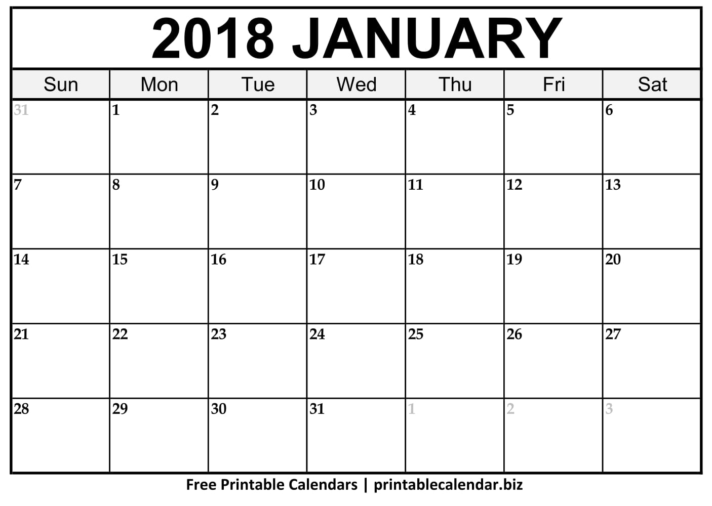 2019 Printable Calendar Templates - Printablecalendar.biz