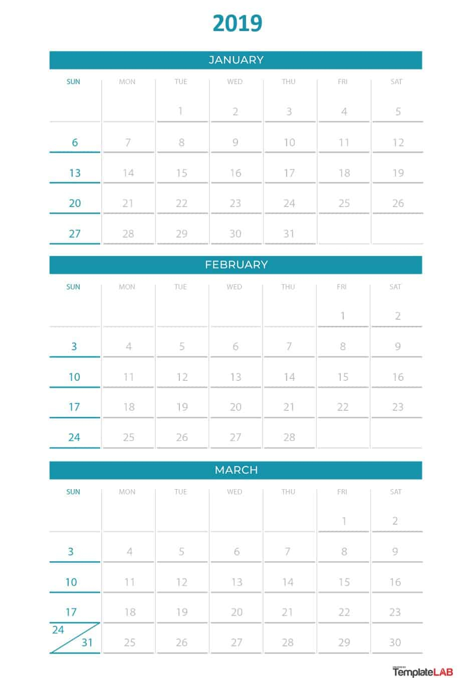 2019 Printable Calendars [Monthly, With Holidays, Yearly] ᐅ