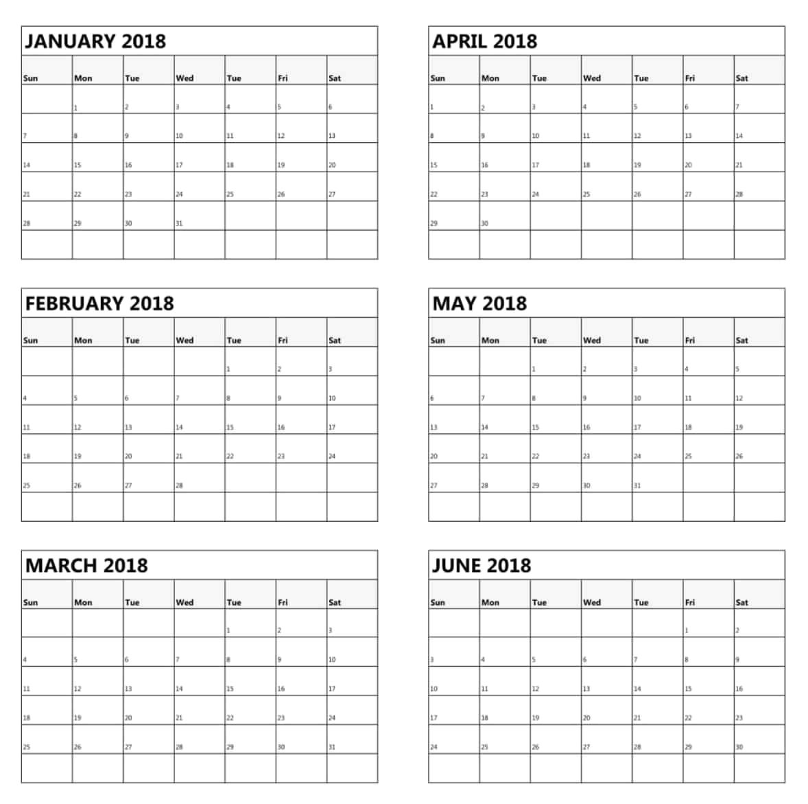 2019 Three Page Yearly Calendar And Four Months Per Page