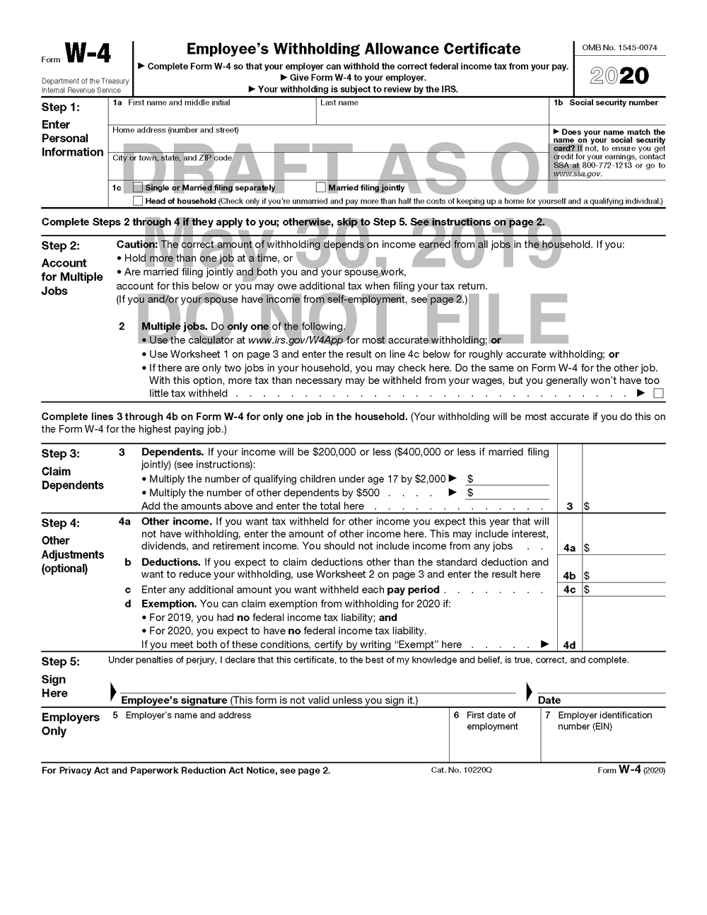 2020 W9 Blank Tax Form | Example Calendar Printable