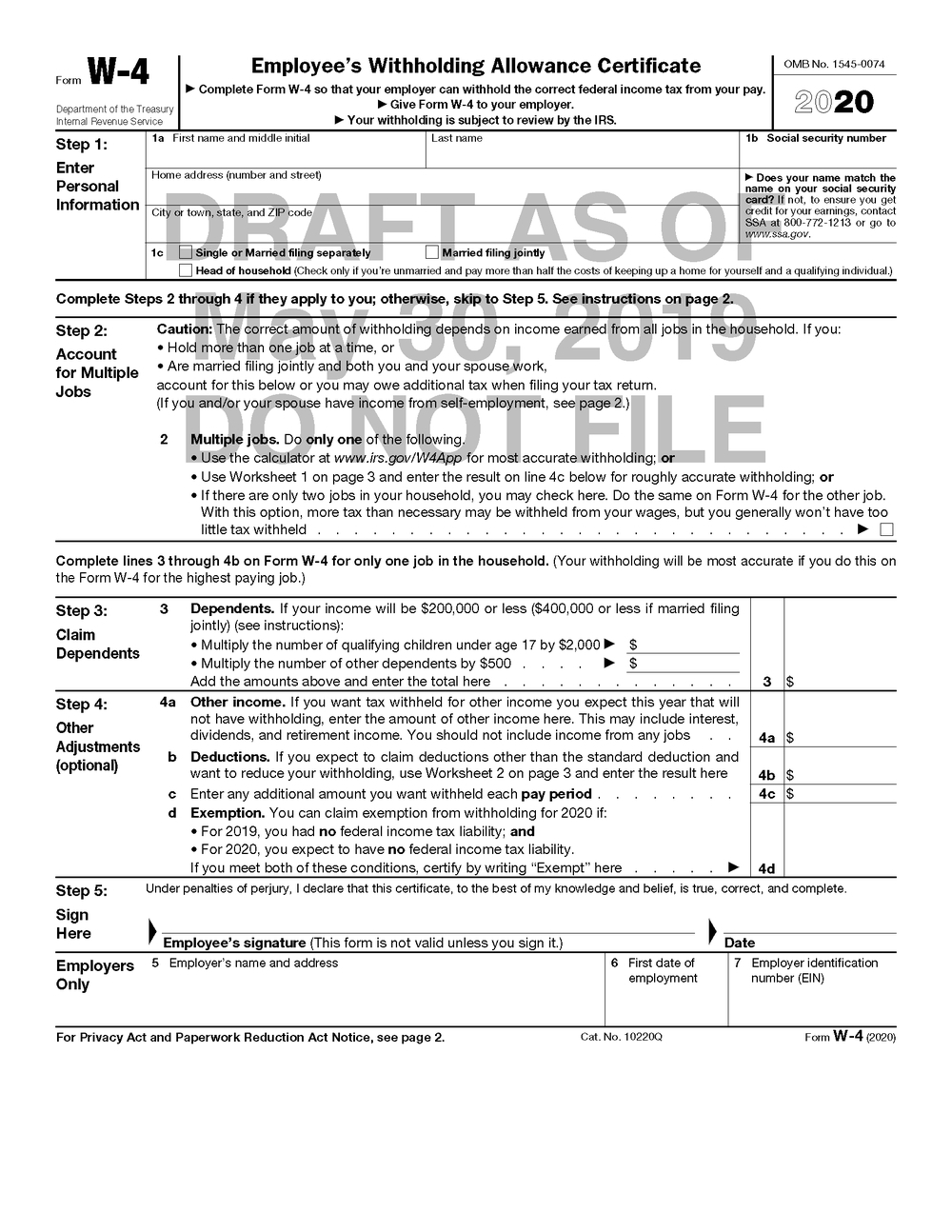 Printable W 9 Form For 2020 Example Calendar Printable 6674