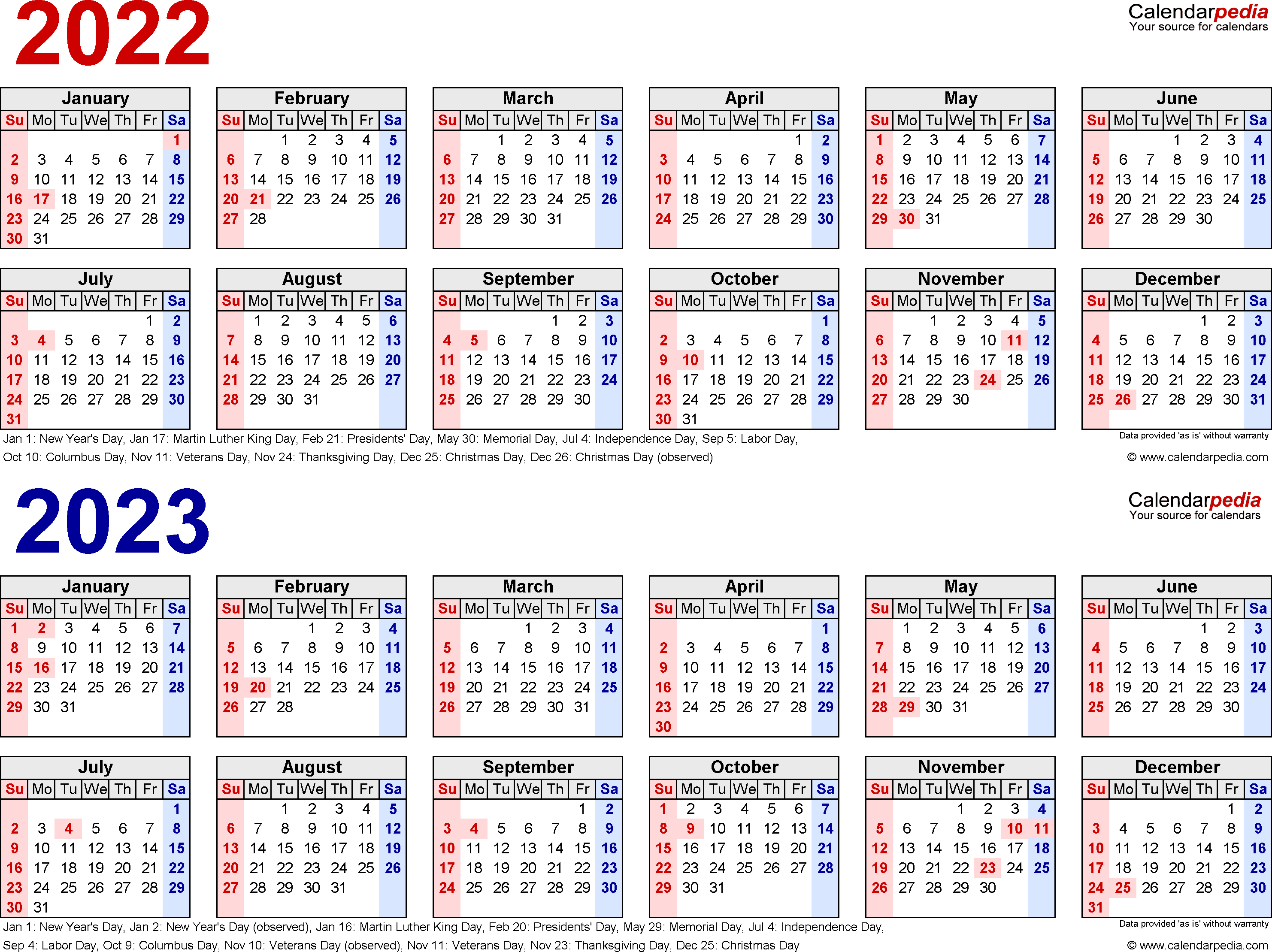 Printable editable calendar 2022 - stepsase