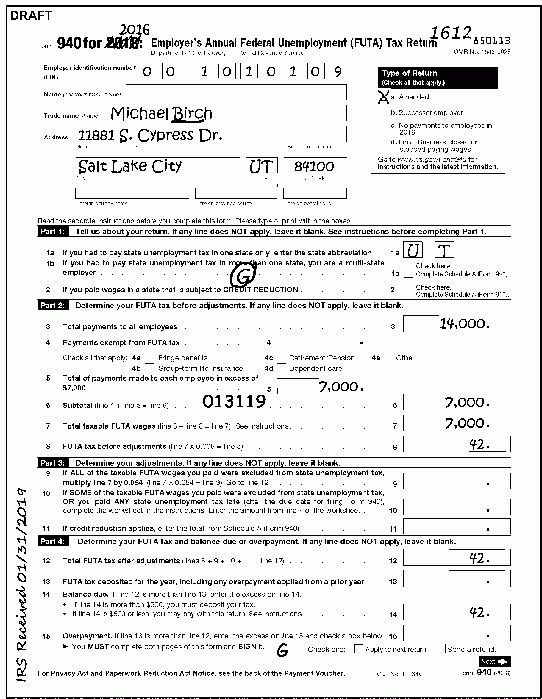 3.11.154 Unemployment Tax Returns | Internal Revenue Service