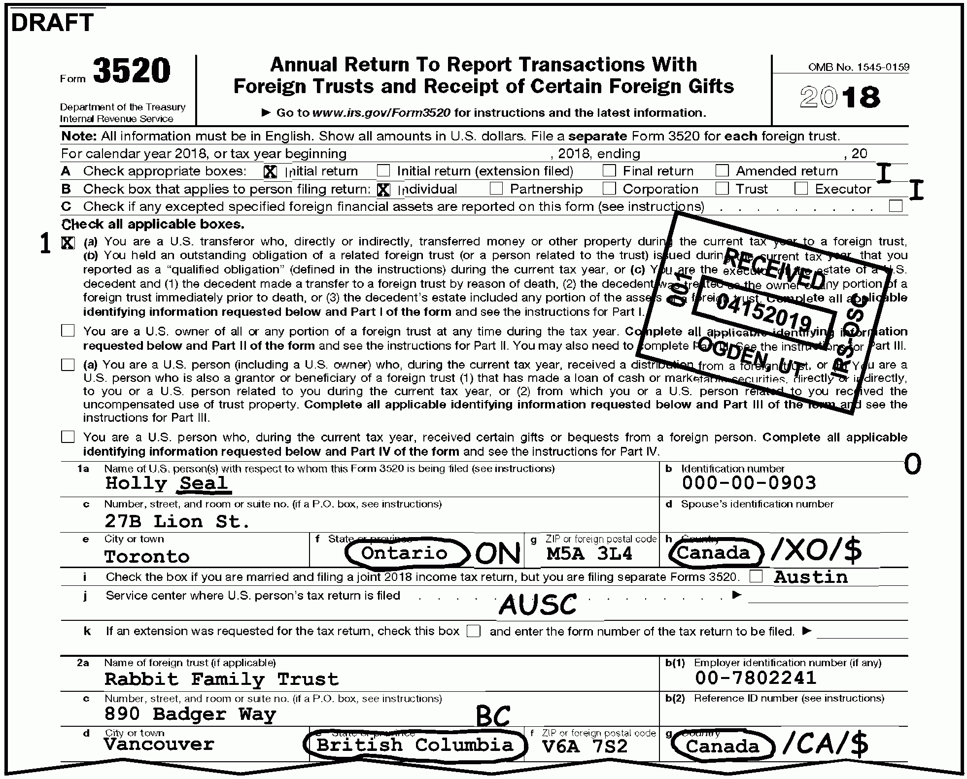 3.21.19 Foreign Trust System | Internal Revenue Service