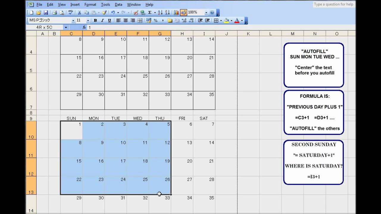 3 Month Calendar Template For Excel - An Exercise To Teach Kids Excel