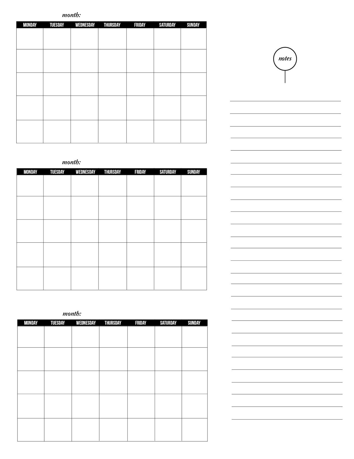 3 Month Calendar Templates Celo Yogawithjo Co Free Printable