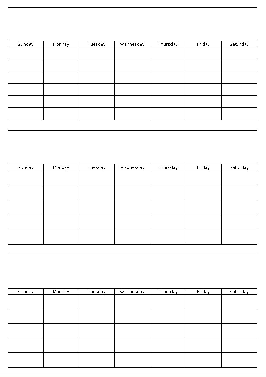 3 Month Calendar Printable Free Example Calendar Printable