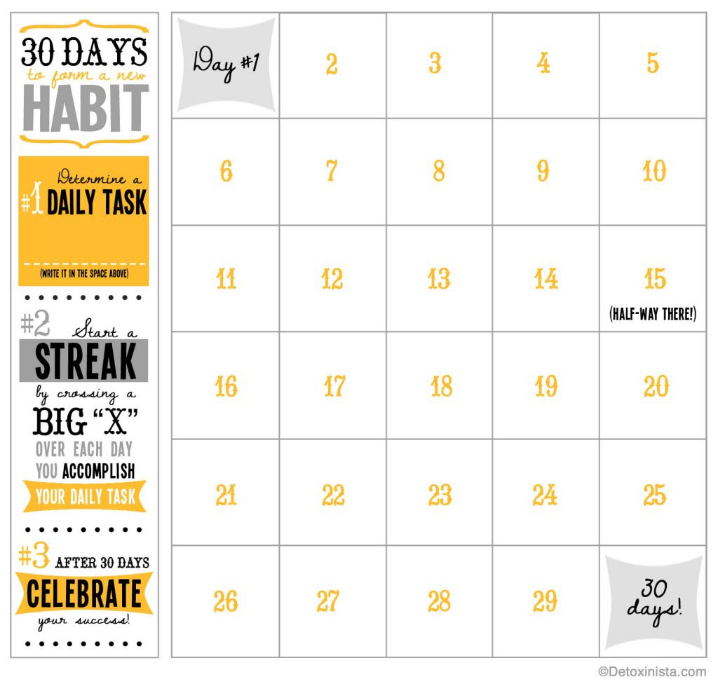 30 Day Calendar Template | Template Business