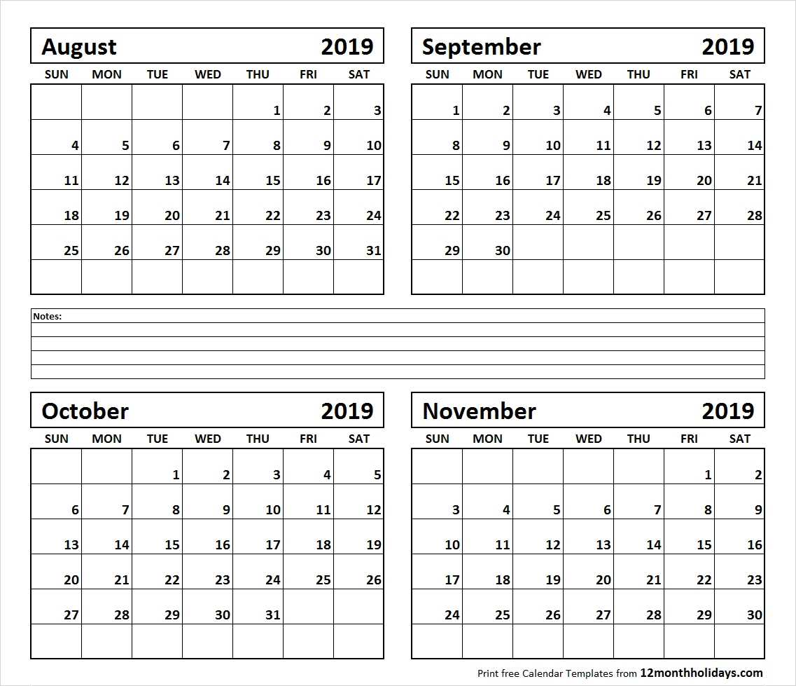 4-Month-August-September-October-November-2019-Calendar