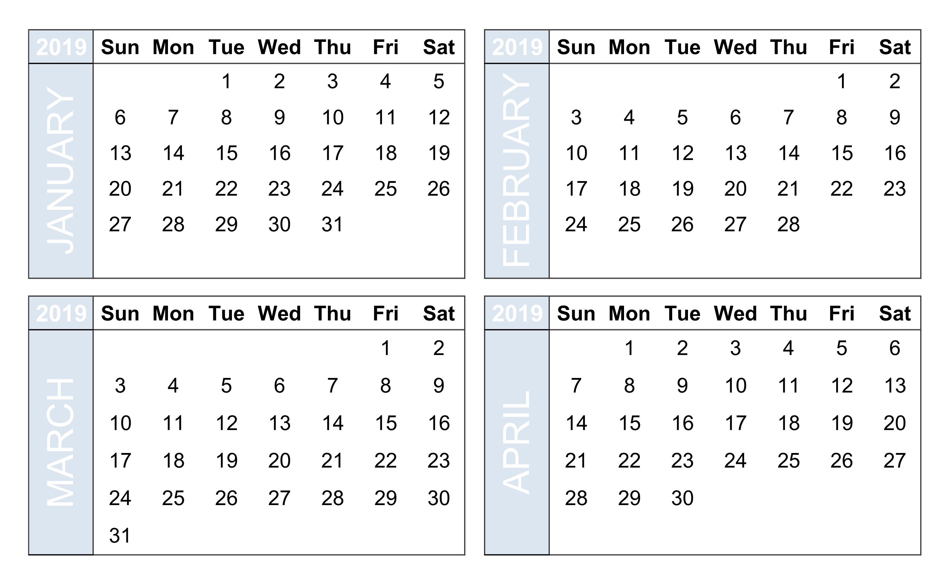 4 monthly calendar template example calendar printable