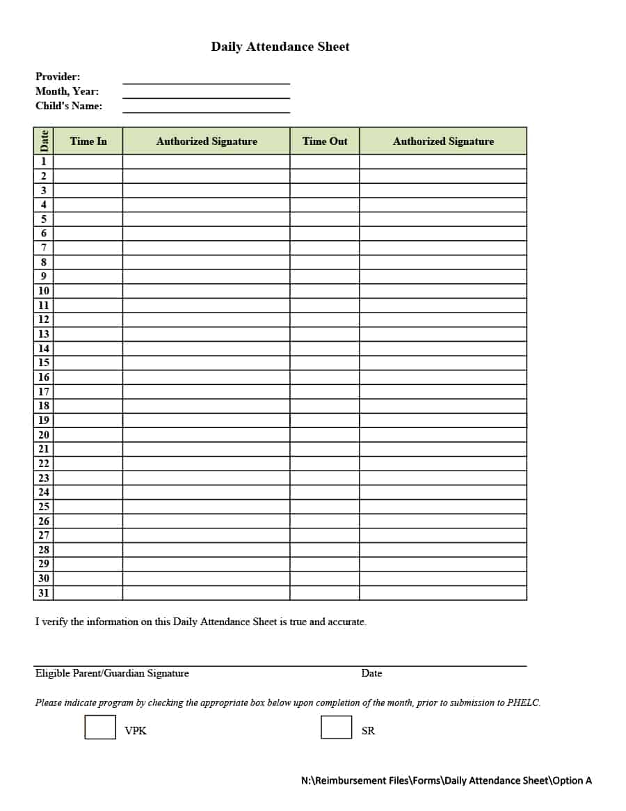 40+ Free Attendance Tracker Templates [Employee, Student