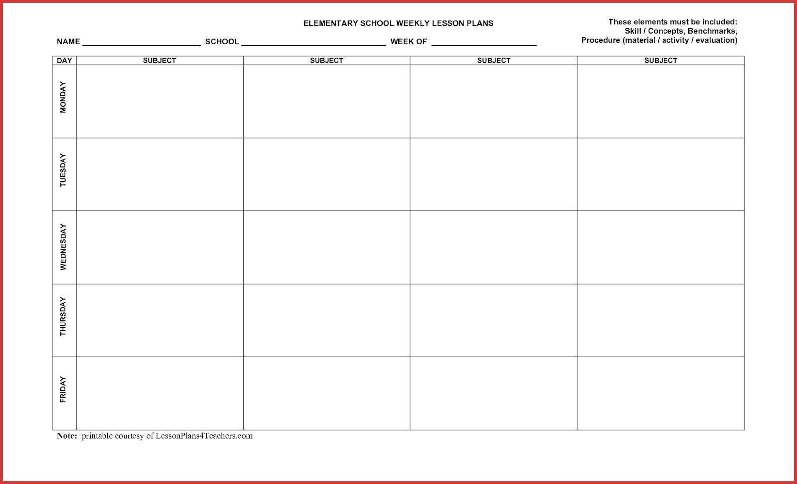 5 day calendar template example calendar printable