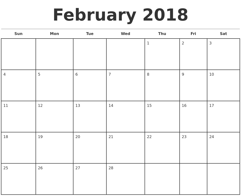 5 Day Monthly Calendar Free • Printable Blank Calendar Template