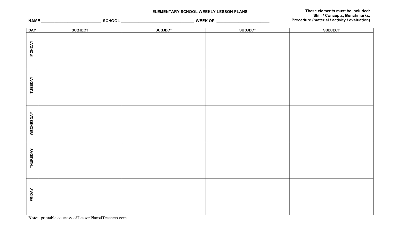 5 day blank calendar example calendar printable