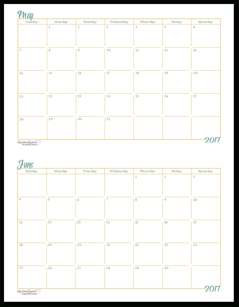 5X8 Calendar Planner Templates Printable | Template Calendar