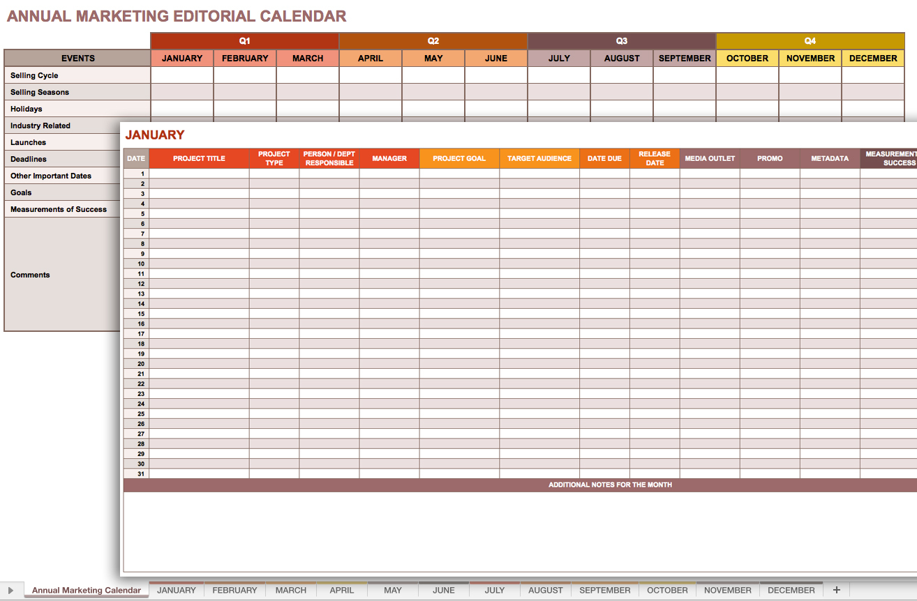 Blog Post Schedule Template 2020 | Example Calendar Printable