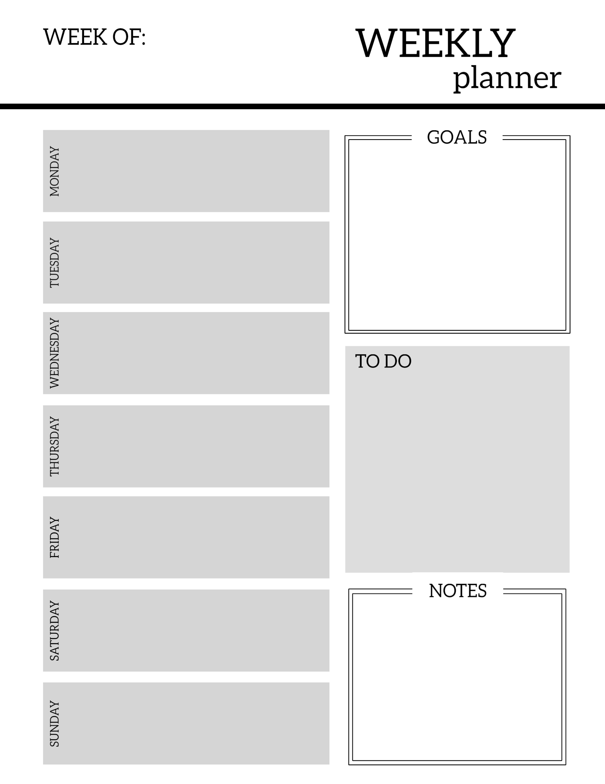 A Peek At The Week Free Printable Weekly Planner | Template