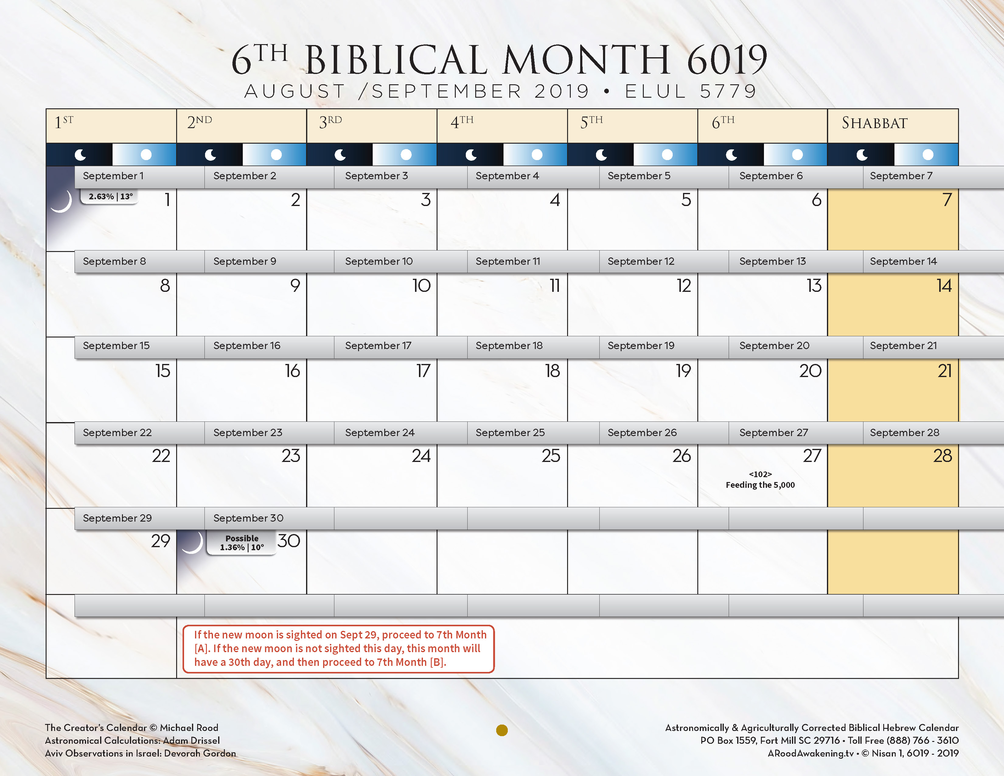 A Rood Awakening – Biblical Hebrew Calendar