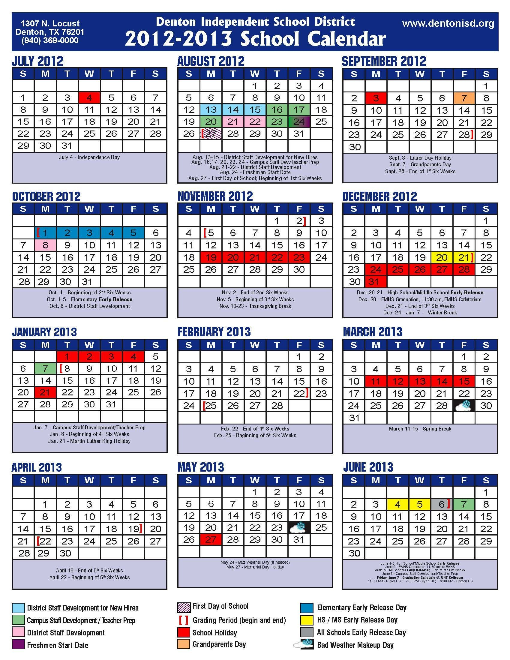 Plainfield School Calendar - David Davidson