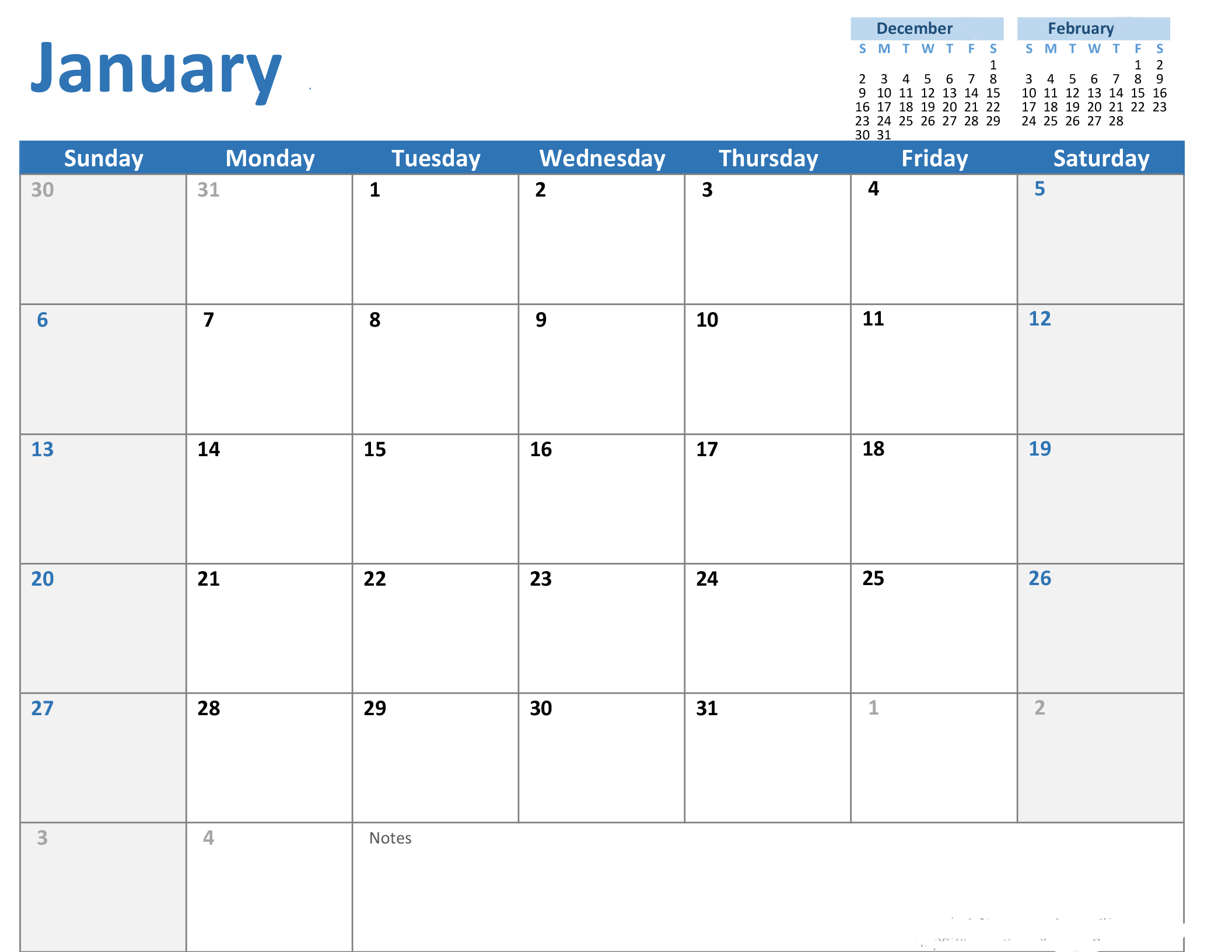 Any Year Custom Calendar