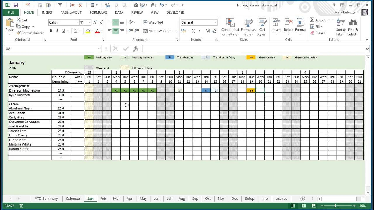 Vacation Calendar Template 2021 Excel Just Take My Breath Away