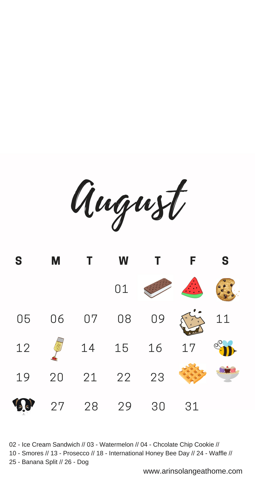 August National Days | Printables | National Holiday