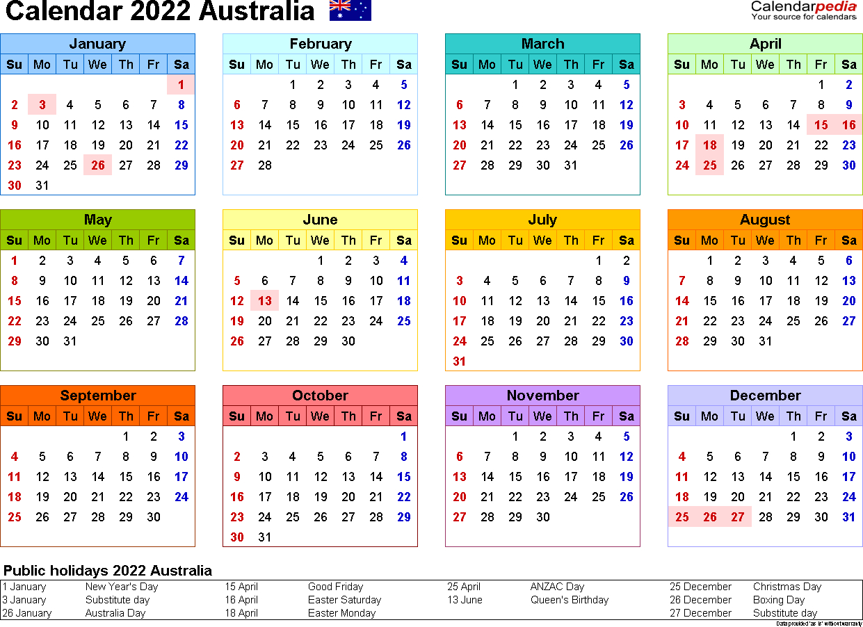 Qld Printable Public Holiday Clandars | Example Calendar ...