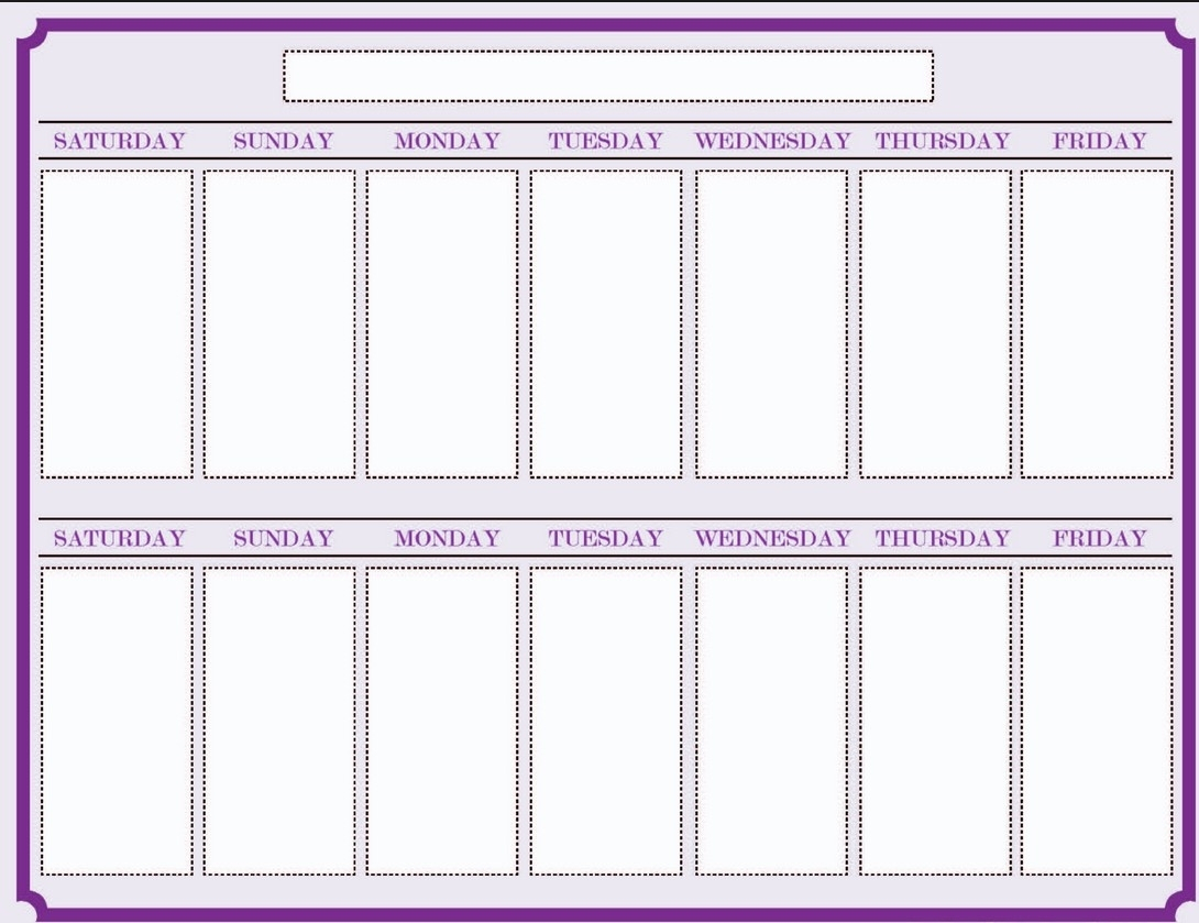 bi weekly work schedule template