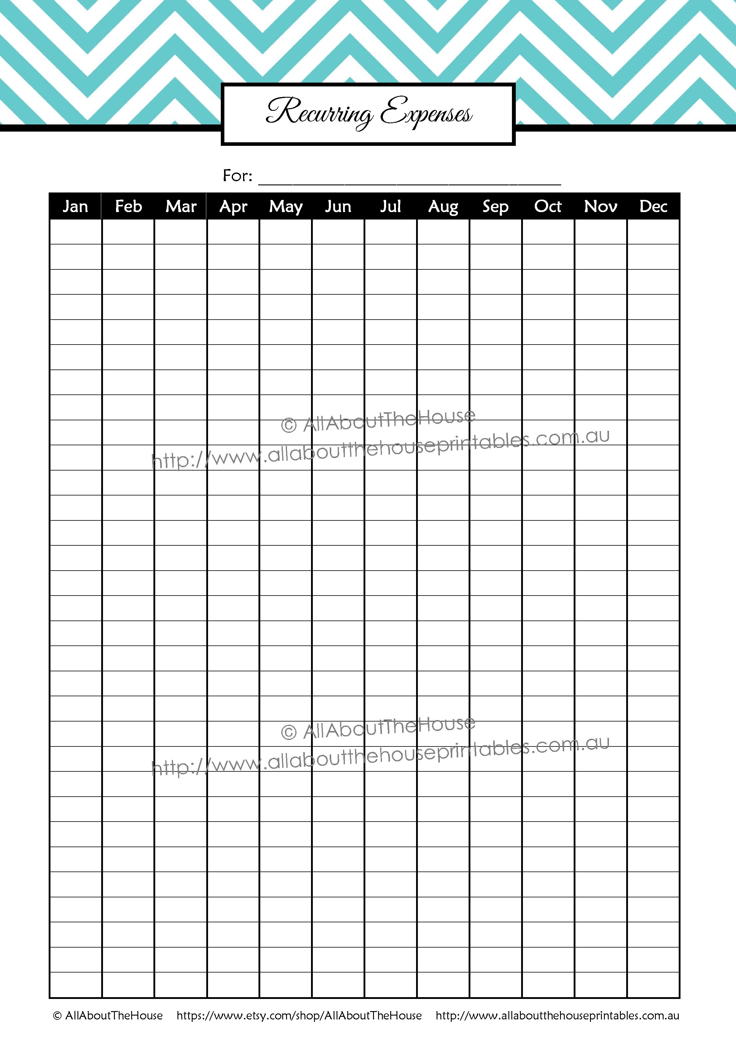 Bill Due Date Calendar Template | Ten Wall Calendar